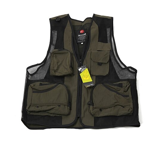 Men's Fishing Vest Outdoor Multi-Pockets Breathable Mesh Quick Dry Lightweight Breathable Vest / Gilet Spring Summer Fishing Photography Camping & Hiking