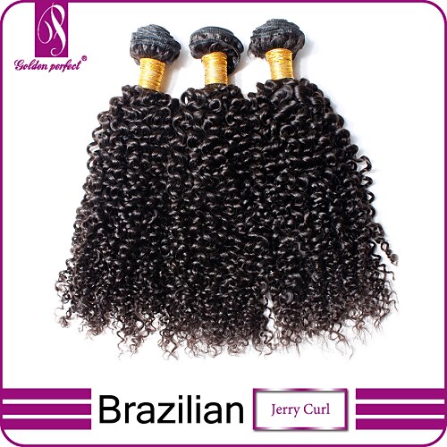 3 Bundler Brasiliansk hår Klassisk Kinky Curly Jomfruhår Menneskehår, Bølget 12-14 inch Menneskehår Vævninger Menneskehår Extensions / 10A / Kinky Krøller