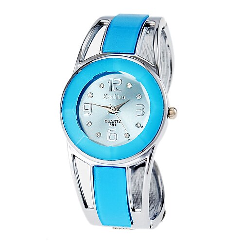 Жен. Модные часы Часы-браслет Кварцевый сплав Группа Кольцеобразный Elegant Синий
