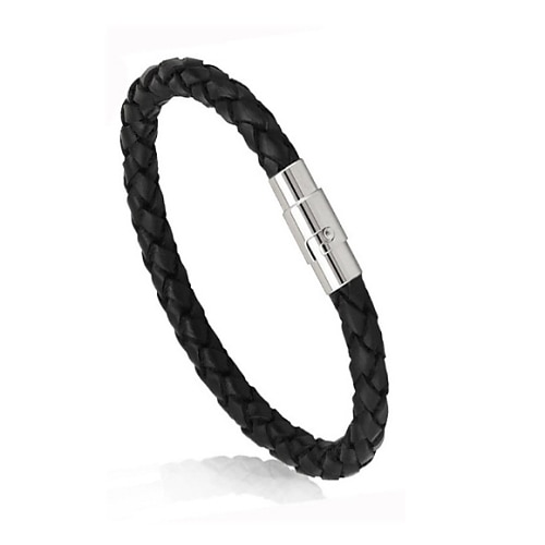 

Men's Leather Bracelet Leather Bracelet Jewelry Black For Gift Daily