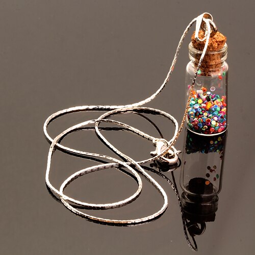 Modische Halsketten Anhängerketten Schmuck Alltag / Normal Modisch Glas Silber 1 Stück Geschenk