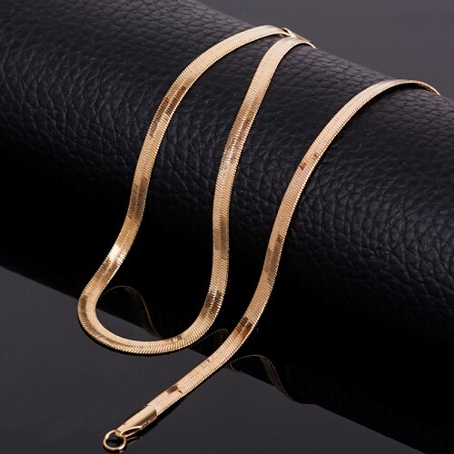 Chain Necklace Ladies Titanium Steel Golden Necklace Jewelry For Wedding Party Daily Casual