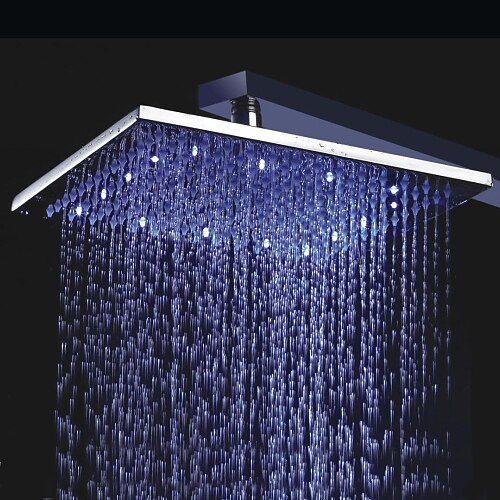 Moderno Ducha lluvia Cromo Característica - LED / Efecto lluvia, Alcachofa de la ducha
