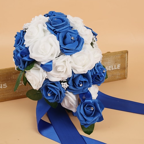 Λουλούδια Γάμου Μπουκέτα Γάμου Μετάξι / Αφρός 12,6 " (περίπου32εκ)