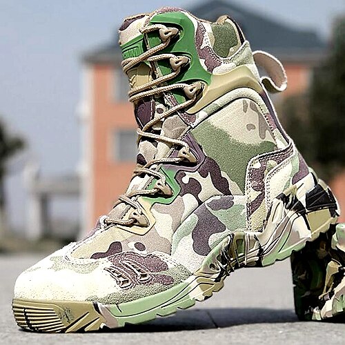 Men's Shoes Amir 2017 Hot Sale Outdoor/Work Leather/Synthetic Camouflage Color Hard-wearing Combat Boots