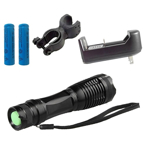 

ZK10 LED Flashlights / Torch Waterproof 1100 lm LED LED 1 Emitters 5 Mode with Battery and Charger Waterproof Camping / Hiking / Caving Everyday Use Police / Military / Aluminum Alloy / US Plug