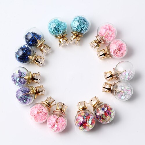 Women's Stud Earrings Cheap Ladies Earrings Jewelry Light Blue / Rainbow / Watermelon Pink For Daily Casual
