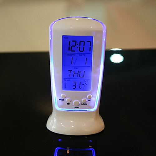 értékesítő kreatív ajándék óra elektronikus óra világító zene időmérő naptár óra kijelző hőmérséklet asztal