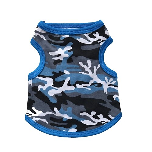 

Cat Dog Shirt / T-Shirt Puppy Clothes Camo / Camouflage Fashion Dog Clothes Puppy Clothes Dog Outfits Black Blue Costume for Girl and Boy Dog Cotton XS S M L