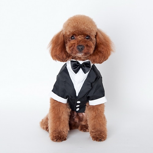 

Dog Necklace Shirt Puppy Clothes British Holiday Wedding Dog Clothes Puppy Clothes Dog Outfits Costume for Corgi Husky Yingdou Golden Retriever