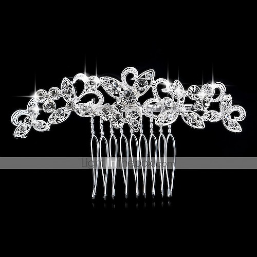 

Women's Hair Combs For Party Wedding Wedding Party Crystal Imitation Diamond Silver Silver