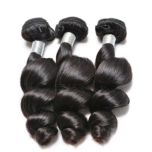Lot de 3 Cheveux Péruviens Ondulé 320 g Tissages de cheveux humains Tissages de cheveux humains Extensions de cheveux Naturel humains / 8A