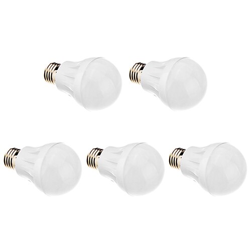 5pcs 5 W Bulb LED Glob 500-550 lm E26 / E27 21 LED-uri de margele SMD 2835 Alb Cald 220-240 V / 5 bc