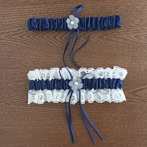 

Polyester Classic Wedding Garter With Lace / Flower Garters