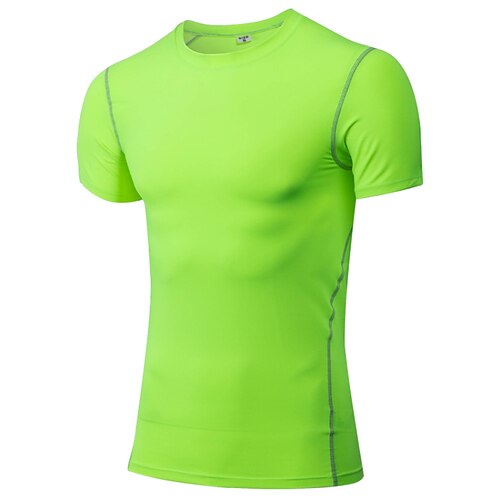 Men's Short Sleeve Compression Shirt Running Shirt Tee Tshirt Top Athletic Athleisure Quick Dry Sweat-wicking Fitness Gym Workout Exercise Sportswear White Black Purple Red Blue Green Activewear