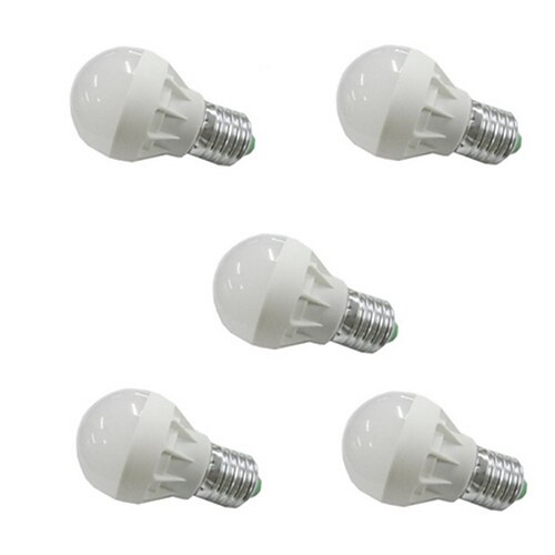 5 stuks 3 W LED-bollampen 300-350 lm E26 / E27 G45 6 LED-kralen SMD 5630 Warm wit Koel wit 220-240 V 110-130 V / RoHs / CCC