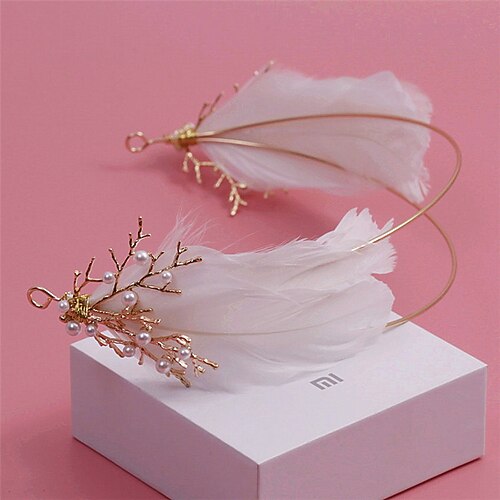 

Imitation Pearl / Rhinestone / Feather Headbands with 1 Piece Wedding / Special Occasion / Outdoor Headpiece