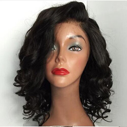 hot short brazilian virgin hair full lace wigs human hair wigs 8 30 curly lace front wigs