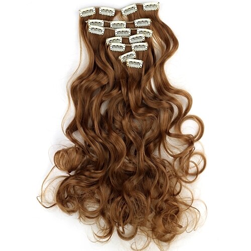Расширения человеческих волос Волнистый Классика Искусственные волосы Накладки из натуральных волос Жен. X5