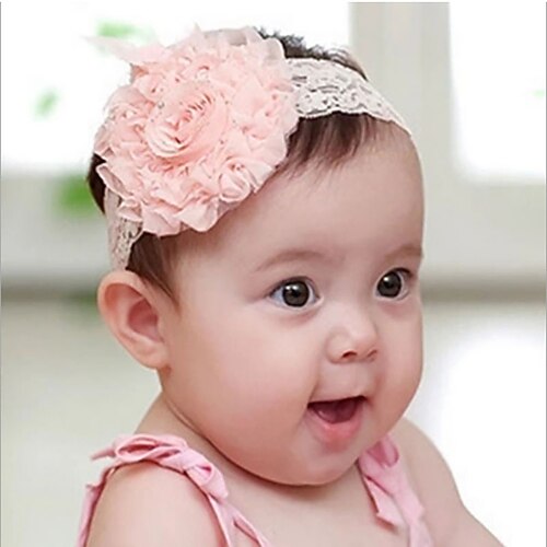 

Girls' Cute Party / Daily / Holiday Flower Layered Tweed Hair Accessories Pink / White One-Size / Headbands