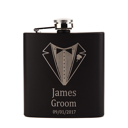 

Personalized Stainless Steel Barware & Flasks / Hip Flasks Groom / Groomsman / Couple Wedding / Birthday / Valentine