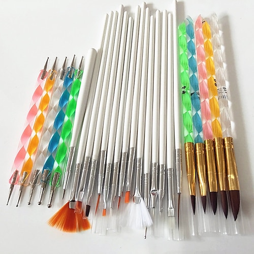 

15pcs nail art tools brushes 5pcs nail art acrylic pen brush 5pcs 2 way nail art dotting tool