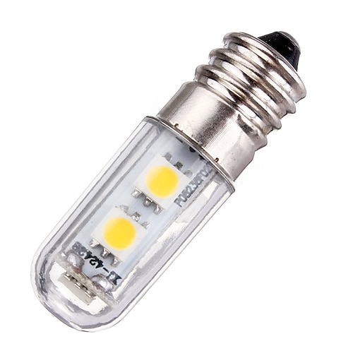 

1pc 1w mini e14 skruebaseret led lampe 7 smd 5050 220v ac til køleskab maskine ovn hvid varm hvid