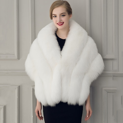 

Sleeveless Capelets Faux Fur Wedding / Party Evening Women's Wrap With Feathers / Fur