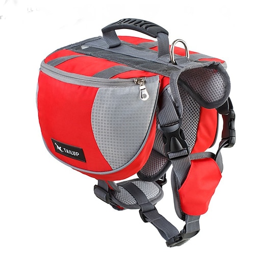 

Dog Dog Pack Dog Backpack Dog Saddle Bag Waterproof Windproof Nylon Sports Outdoor Running Hiking Black Red Blue
