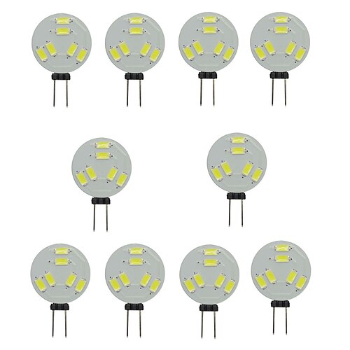 １０個 1.5 W ＬＥＤ２本ピン電球 150-200 lm G4 T 6 LEDビーズ SMD 5730 装飾用 温白色 クールホワイト 12 V / RoHs