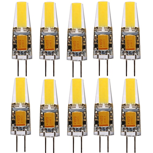 

10pcs G4 T3 COB1505 4W 400lm LED Bi-pin Light Bulb for Cabinet Light Ceiling Lights RV Boats Outdoor Lighting 40W Halogen Equivalent Warm White Cold White AC/DC12~24V