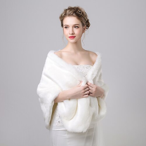 

Shawls Faux Fur / Imitation Cashmere Wedding / Party Evening Women's Wrap With Pattern