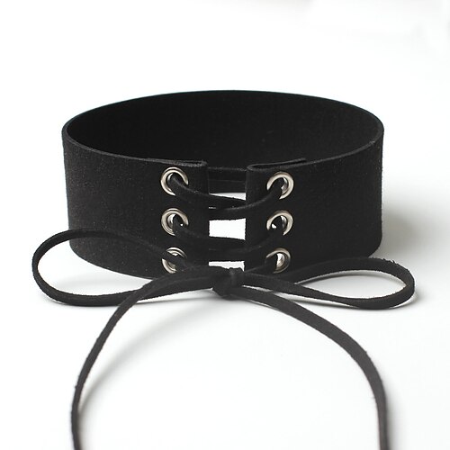 Choker Halskjede Smykker Gothic Style لون واحد Prinsesse Lolita Punk Blonde Kunstige Edelstener Fløyel Til Cosplay Herre Dame Kostyme smykker Motesmykker / 1 Halskjede / Steampunk