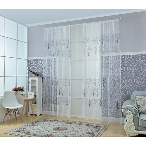 Modern Sheer Curtains Shades Un pannello Salotto   Curtains