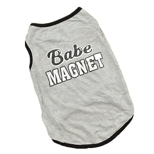 

Dog Shirt / T-Shirt British Casual / Daily Dog Clothes Puppy Clothes Dog Outfits Gray Costume for Girl and Boy Dog Cotton XS S M L