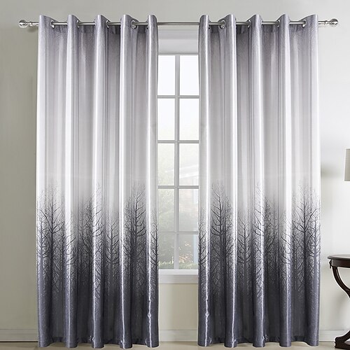 as cortinas de poupança de energia feito-à-medida drapejam dois painéis para a sala de visitas