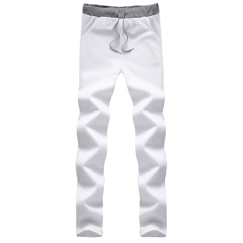 

Men's Traditional Straight Slim Sweatpants Full Length Pants Daily Sports Micro-elastic Solid Colored Blue Wine Black Gray Dark Gray M L XL XXL 3XL / Fall / Spring / Summer
