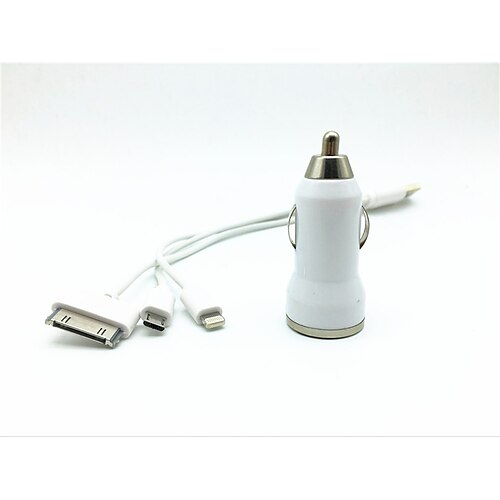 univerzální duální USB nabíječka do auta s nabíjecí kabel pro iPhone 5/5 s / iPhone 4 / 4S / samsung (20 cm)
