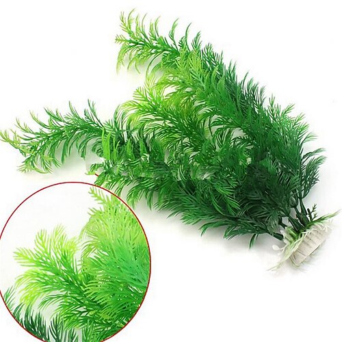 

Fish Tank Aquarium Decoration Artificial Plants Hornwort Anacharis Fish Bowl Waterplant Artificial Plants Green Artificial Plastic 1 pc 30 cm