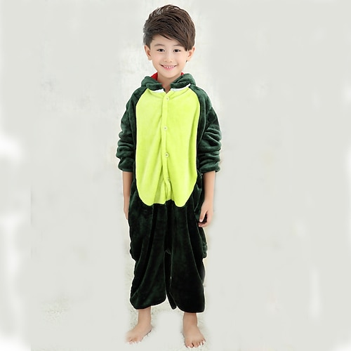 

Kid's Kigurumi Pajamas with Slippers Dinosaur Animal Patchwork Onesie Pajamas Coral fleece Cosplay For Boys and Girls Halloween Animal Sleepwear Cartoon Festival / Holiday Costumes / Leotard / Onesie