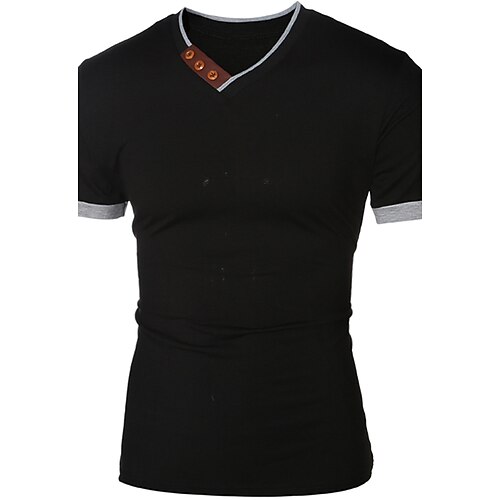 

Men's Shirt Solid Colored Round Neck Daily Long Sleeve Tops Cotton White Black Gray / Fall / Spring