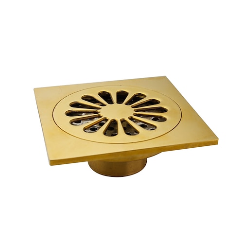 

Polished Brass Embedded Neoclassical Drain 1 pc - Hotel Bath Accessory