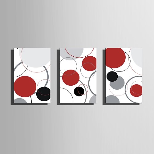 Afdrukken Op Opgespannen Doek Abstract Drie panelen Horizontaal Print Muurdecoratie Huisdecoratie