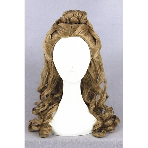 

Synthetic Wig Cosplay Wig Curly Curly With Ponytail Wig Medium Length Brown Synthetic Hair Women's Updo Middle Part Braided Wig Brown