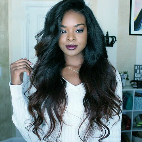 Virgin Human Hair Full Lace Wig Brazilian Hair Body Wave Wig 150% With Baby Hair / Natural Hairline / African American Wig Women's Short / Long Human Hair Lace Wig