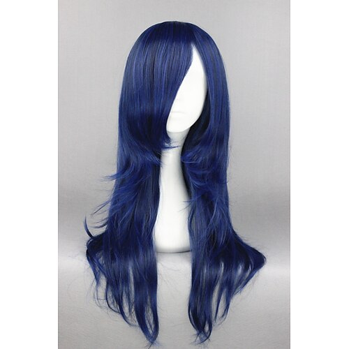 

Synthetic Wig Cosplay Wig Straight Straight Wig Medium Length Blue Synthetic Hair Women's Blue