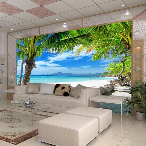 

wandbild tapete wandaufkleber druck kleber erforderlich landschaft palm strand meer leinwand wohnkultur