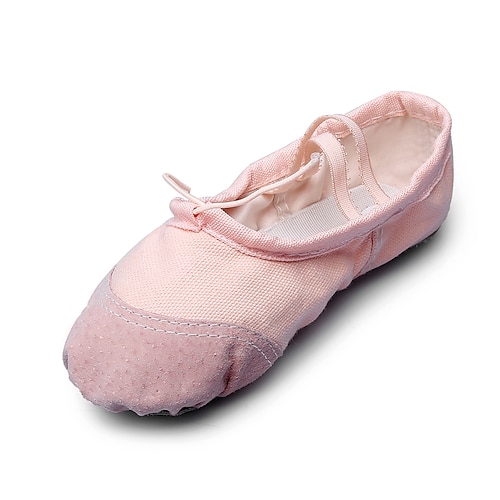 

Women's Ballet Shoes Indoor Flat Flat Heel Gore Elastic Band Slip-on White Black Rosy Pink