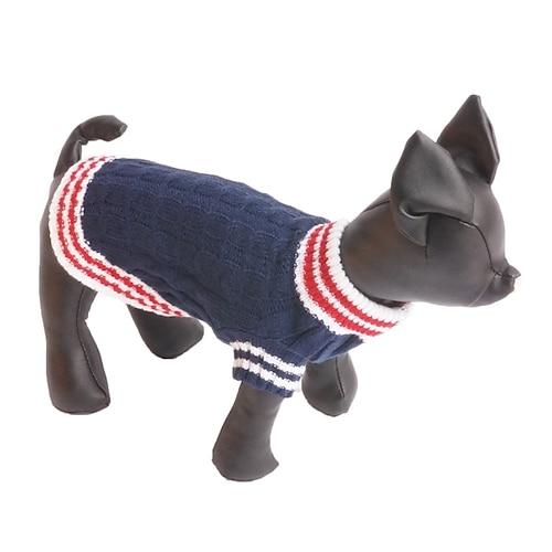 

Dog Sweater Color Block Fashion Casual / Daily Winter Dog Clothes Puppy Clothes Dog Outfits Red Dark Blue Costume for Girl and Boy Dog Silk Fabric Cotton XS S M L XL