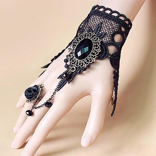 

Belly Dance Dance Glove Women's Performance Metal Appliques 1 Piece Bracelets